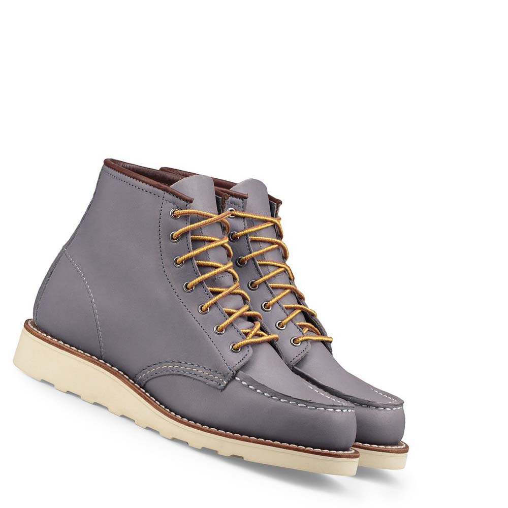 Red Wing CLASSIC MOC Heritage Short in Boundary Leather Women's Boots Grey / Purple | ZA 130DFM